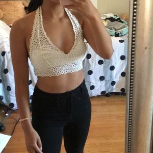 White lace bralette